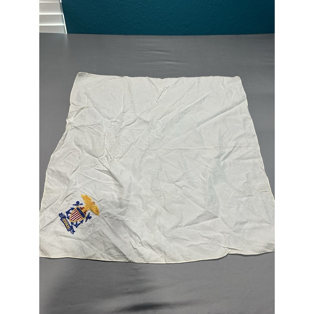 VTG US Navy Embroidered Crest Handkerchief - Picture 8 of 10